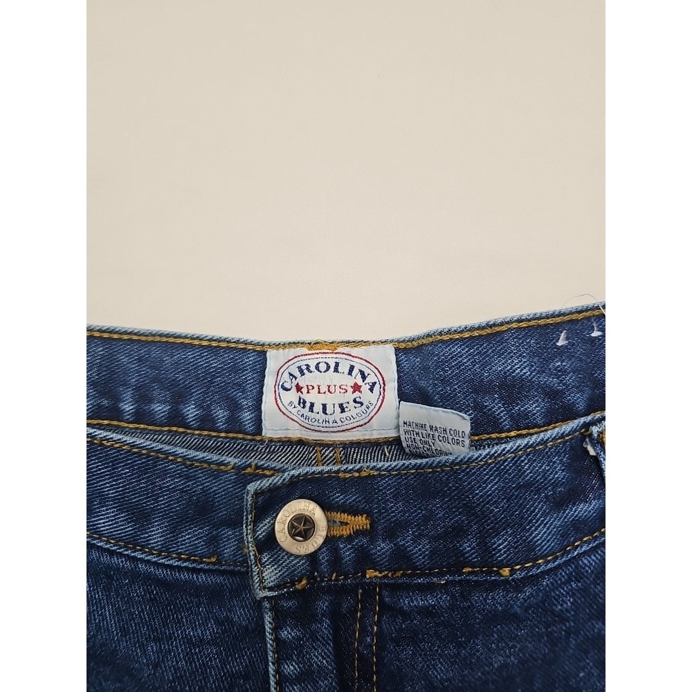 Carolina Blues Women Blue Vintage Tapered Denim Jeans High Rise Cotton Size 18wt - Picture 9 of 15